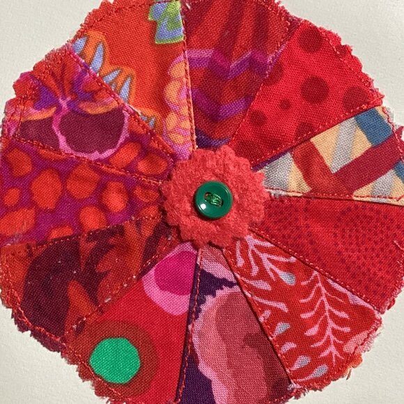 3 blank handmade cards (Kaffe Fassett fabrics) Set#9 - Picture 2 of 4